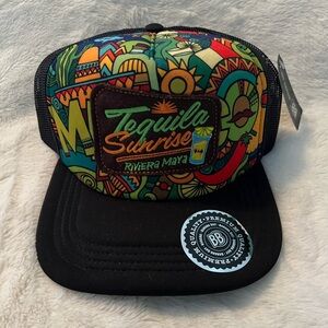 Colorful tequila sunrise riviera maya mexicoTrucker Hat